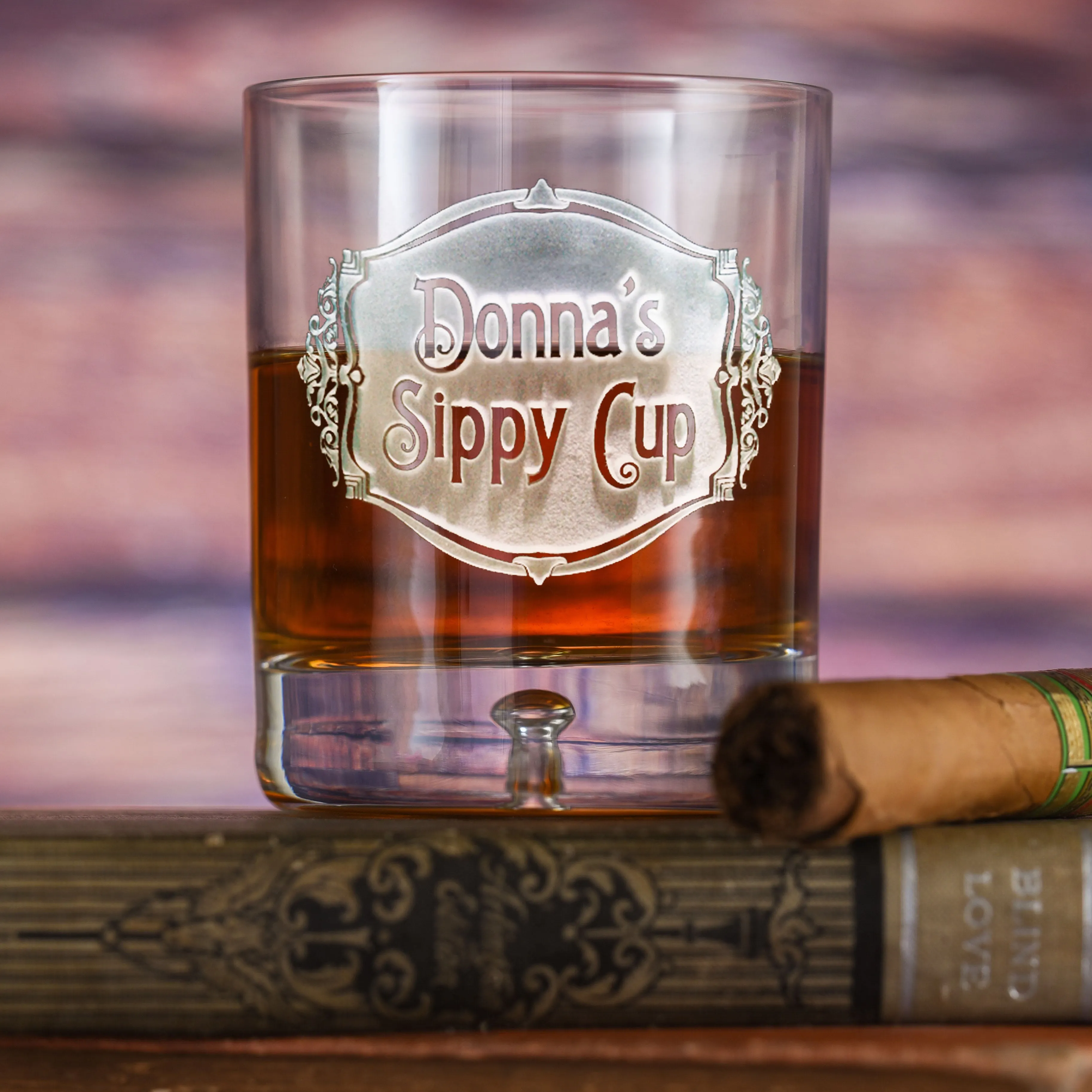 Personalized Sippy Cup Whiskey Glass