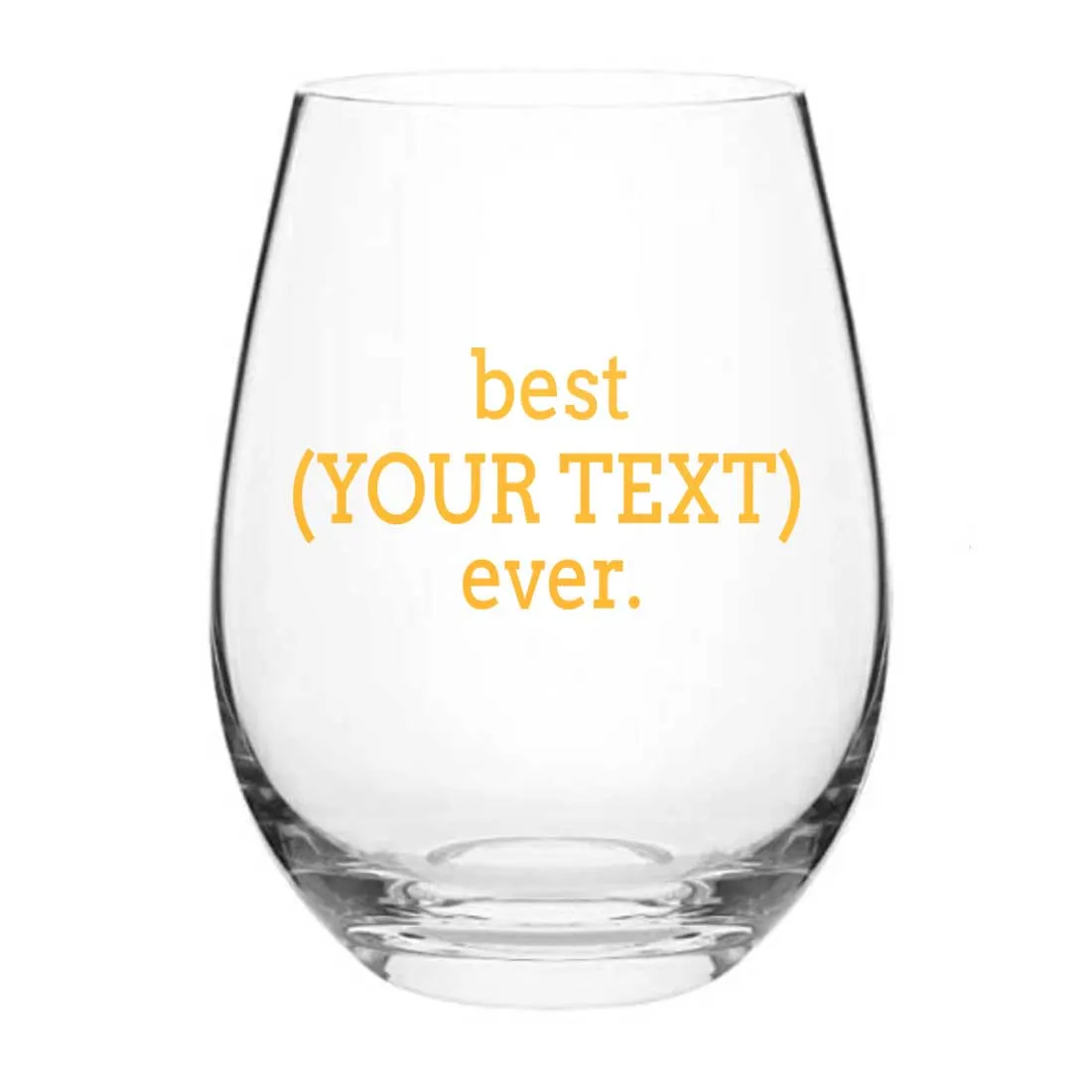 Personalized Stemless Wine Glass For Wines Whiskey Multipurpose Use - Add Your Text