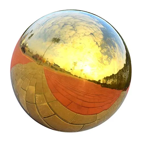 Pinakine® 304 Stainless Hollow Ball Seamless Mirror Ball Sphere Home Garden Deco 90Mm|60023434PNKL