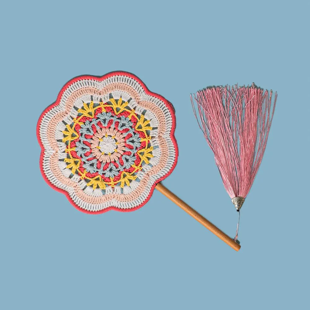 Pink Totem Fan Crochet Kit