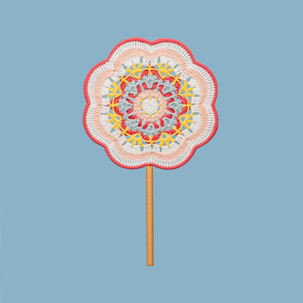 Pink Totem Fan Crochet Kit