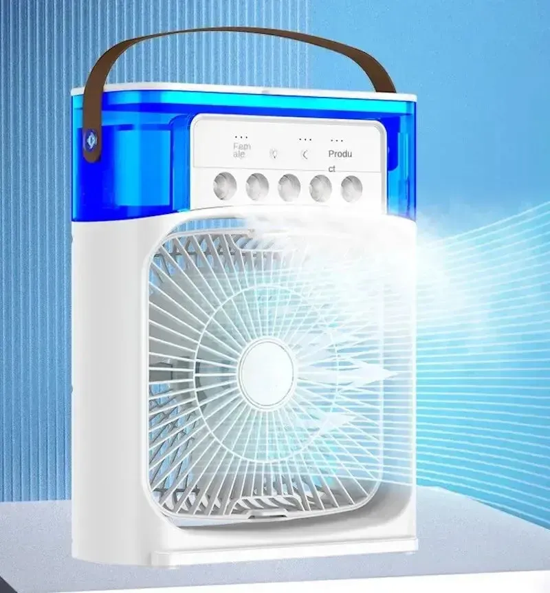 Portable Humidifier Air Cooler, Three-Speed Fa Settings For Customizable Comfort.