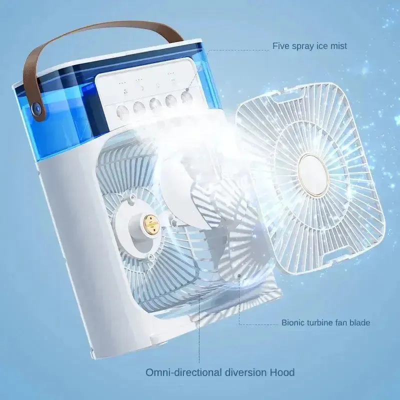 Portable Humidifier Air Cooler, Three-Speed Fa Settings For Customizable Comfort.