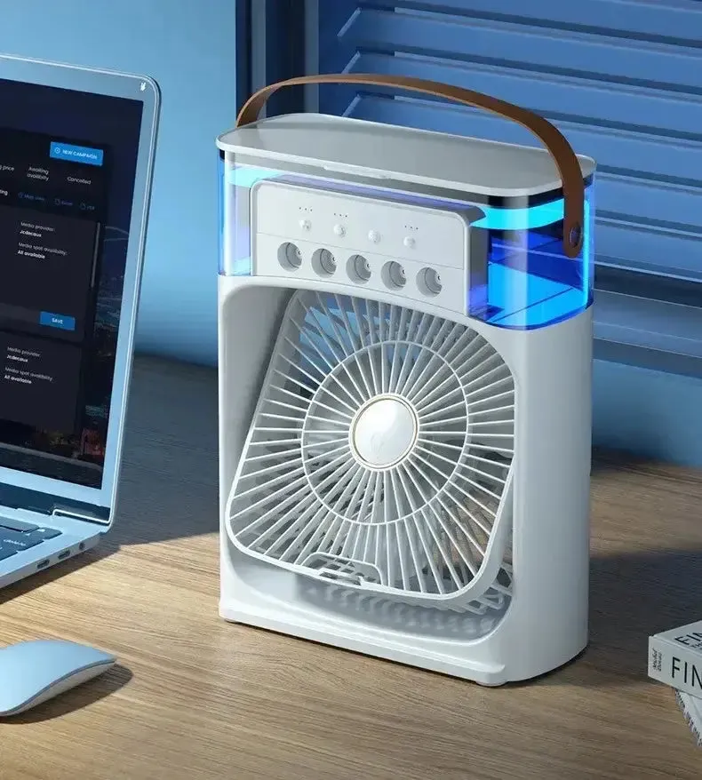 Portable Humidifier Air Cooler, Three-Speed Fa Settings For Customizable Comfort.