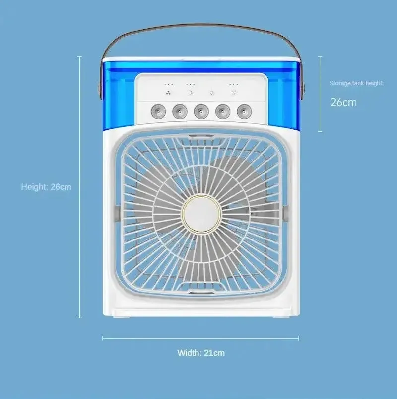 Portable Humidifier Air Cooler, Three-Speed Fa Settings For Customizable Comfort.