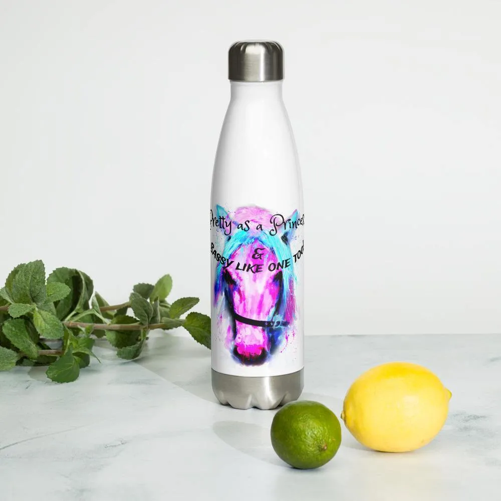 Pretty as a Princess and Sassy too Stainless Steel Water Bottle