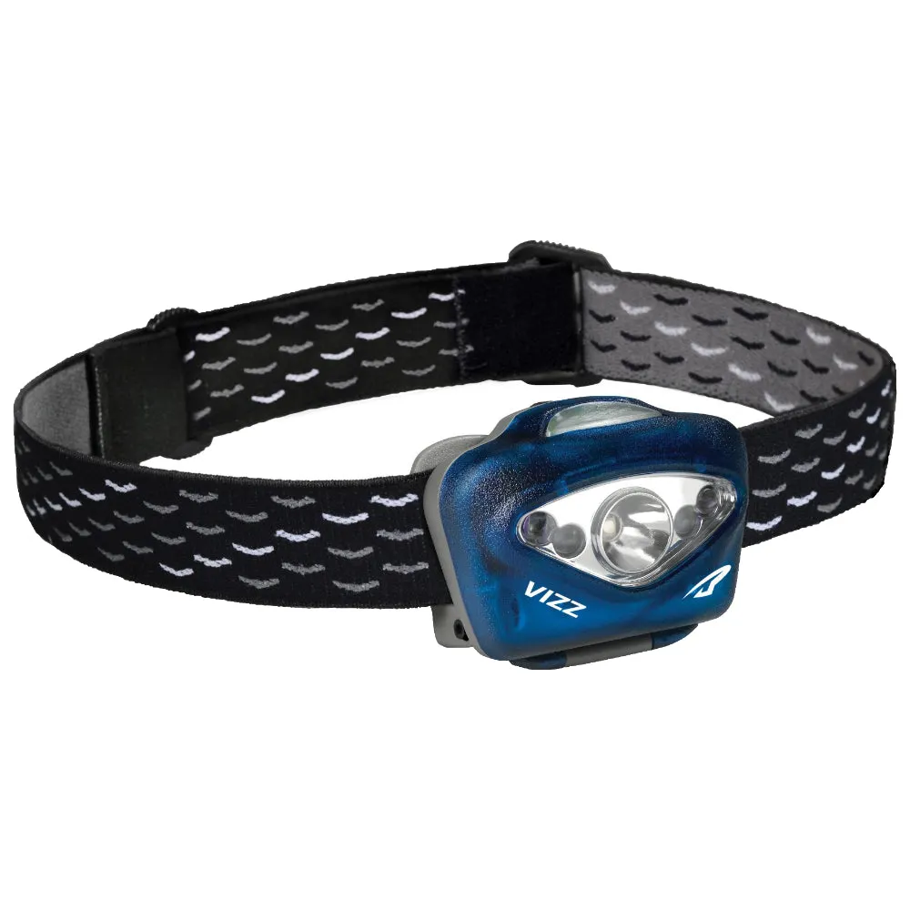 Princeton Tec Vizz Headlamp 420 Lumens Waterproof LED w/ 2 Red LEDs - Blue