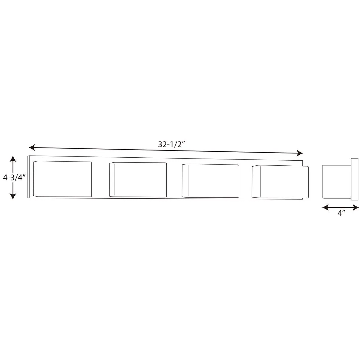 Progress P2145 Ace 4-lt LED Bath Light