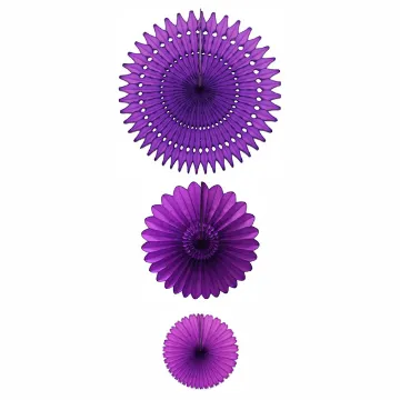 Purple Tissue Paper Fans