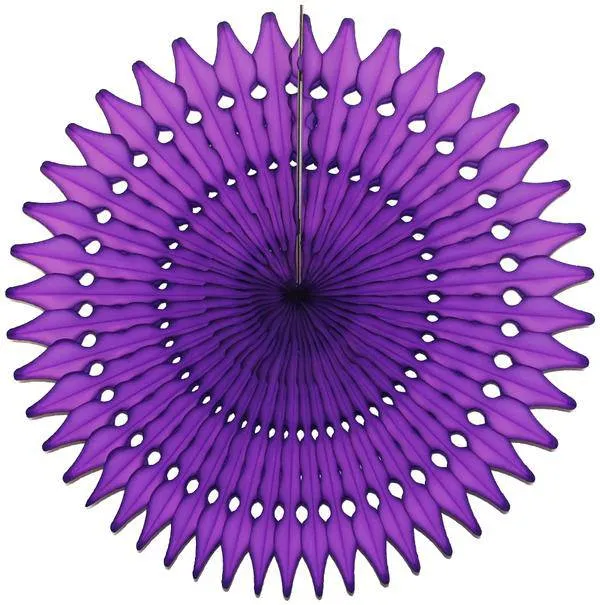 Purple Tissue Paper Fans