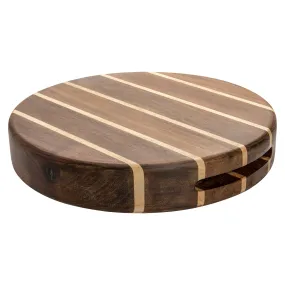 R Forest Cutting Board Round Multi Wood Acacia & Rubberwood 25cm Dia 4.5cm