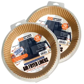 R51AF1ORDX2 8 Inch Round Unbleached Disposable Parchment Air Fry Liner 20 Pack