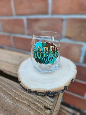 Rodeo Mama Wine Glass