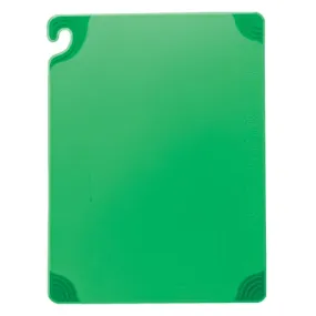 San Jamar CBG121812GN Saf-T-Grip Cutting Board, Green, 12" x 18" x 1/2"