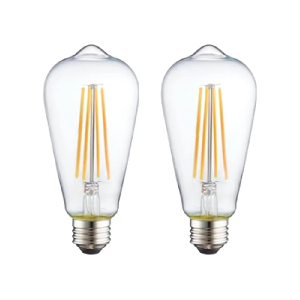 Satin Brass & Matte White Dome Lighting Bundle with Vintage Edison LED Bulbs