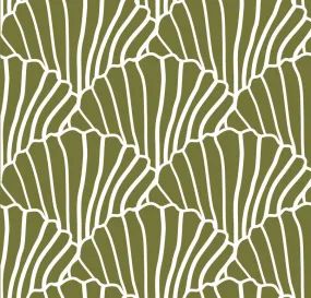 SEASHELLS | Olive green | Pillowcase | 50x60cm / 19.6x23.6"