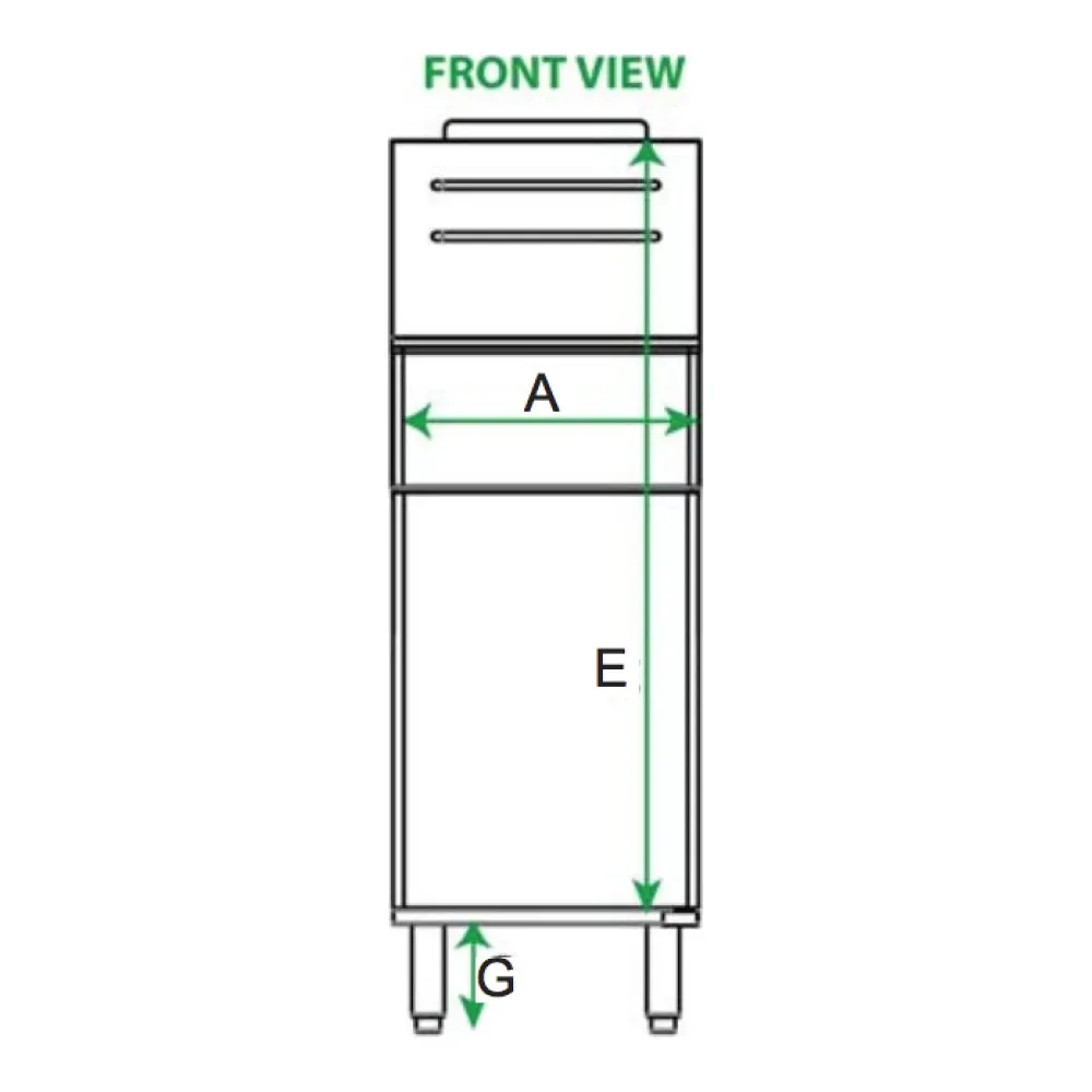 Serv-Ware SGF-40L 15.5” Stainless Steel 3 Tube Fryer LPG Gas, 30,000 BTU/H