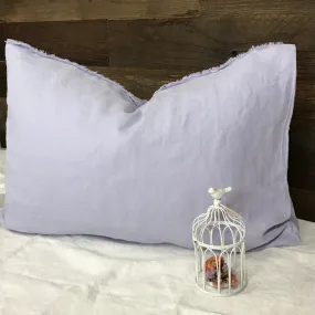 Silver Lilas Flax Pillowcase Sham