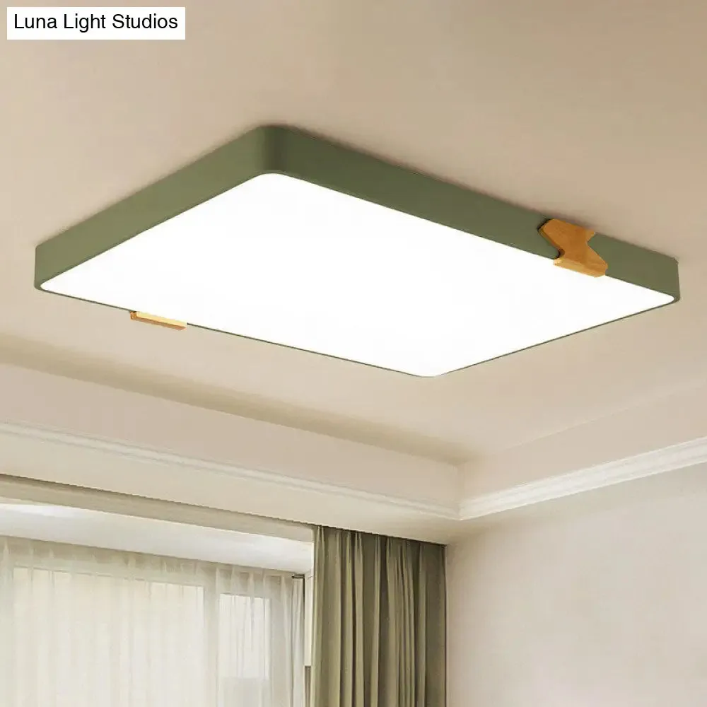 Simple Acrylic LED Ceiling Light- Square Shaped Bedroom Flush Mount