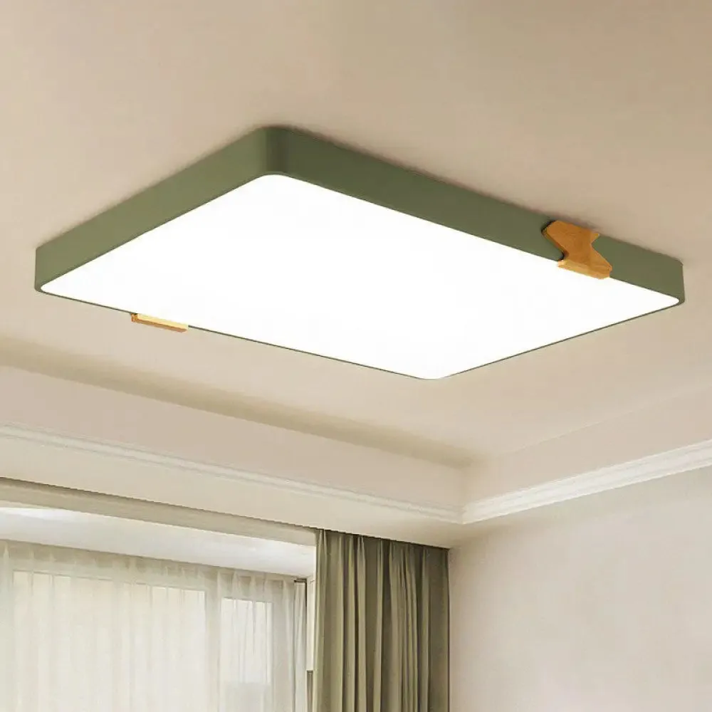 Simple Acrylic LED Ceiling Light- Square Shaped Bedroom Flush Mount