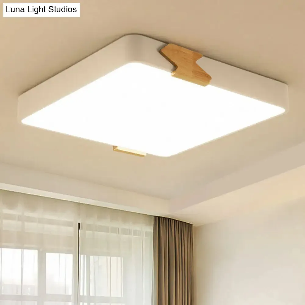 Simple Acrylic LED Ceiling Light- Square Shaped Bedroom Flush Mount