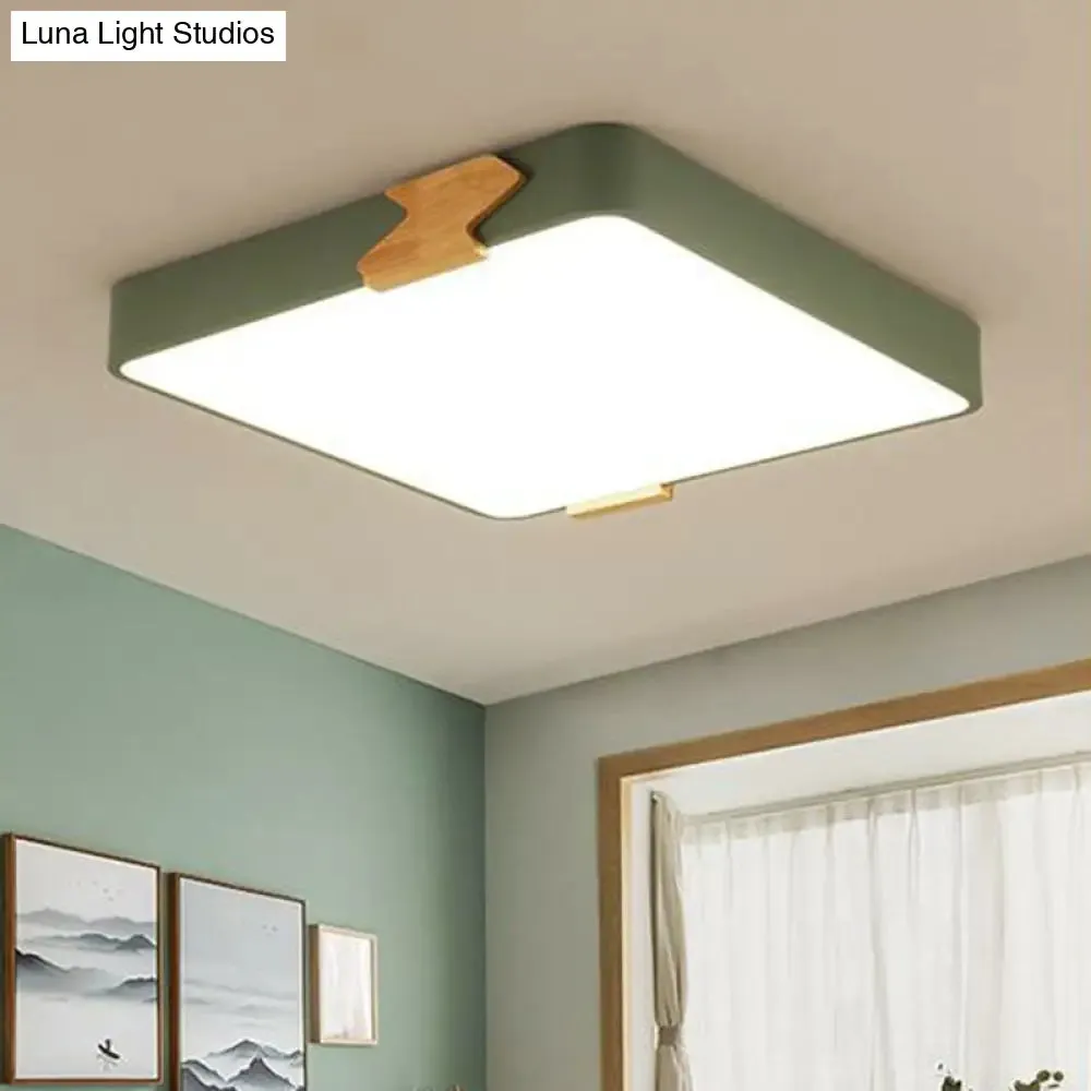 Simple Acrylic LED Ceiling Light- Square Shaped Bedroom Flush Mount