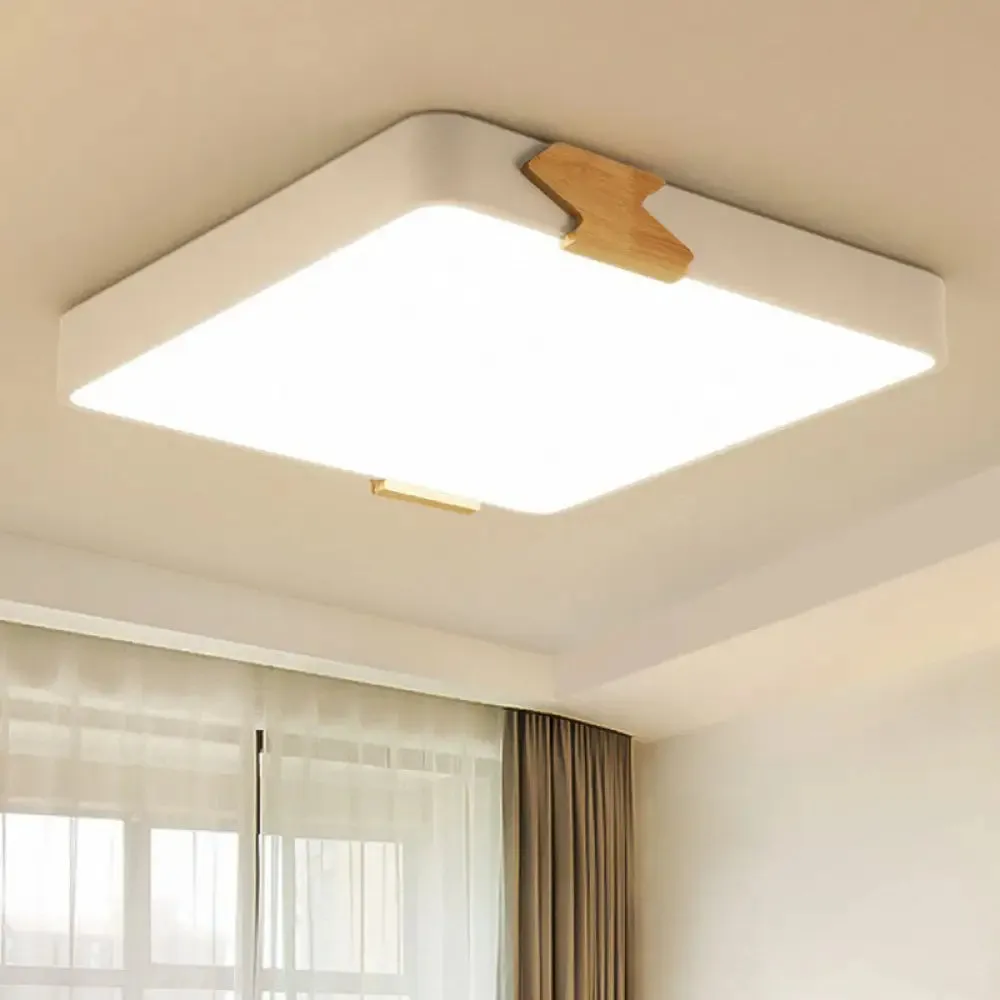 Simple Acrylic LED Ceiling Light- Square Shaped Bedroom Flush Mount