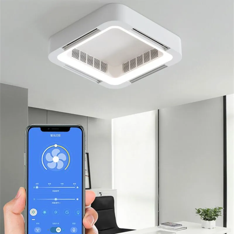 Smart Bladeless Ceiling Fan with LED Light | Golden Atelier