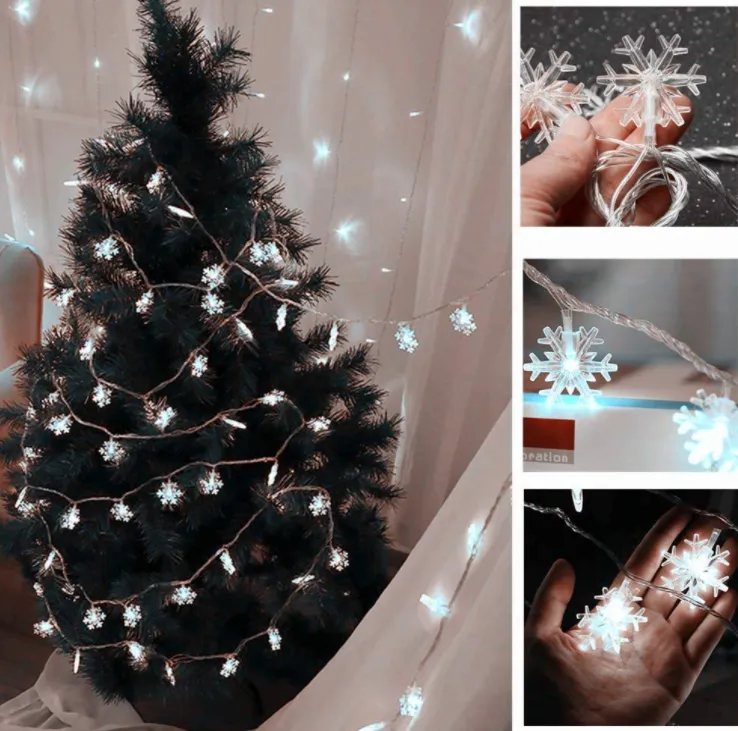 Snowflake String Lights 19.6FT 40LEDS Fairy Lights