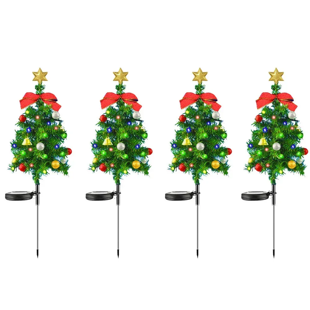 Solar Outdoor Christmas Tree with Lights & Decoration