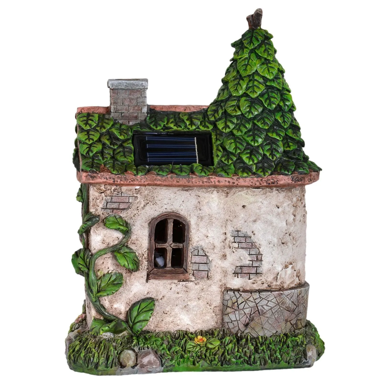 Solar Powered LED House Garden Ornaments Patio Outdoor Feature