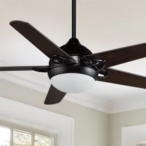 Sonnen Outdoor Smart Ceiling Fan with LED Light and Remote 52 inch