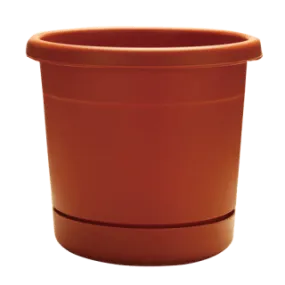 Southern Patio Dynamic Design 12″ Rolled Rim Planter, Terracotta (12", Terracotta)