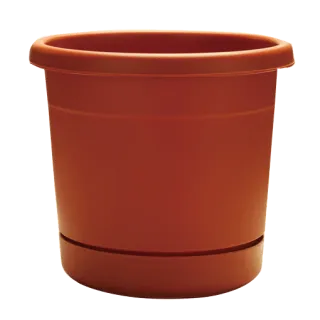 Southern Patio Dynamic Design 12″ Rolled Rim Planter, Terracotta (12", Terracotta)