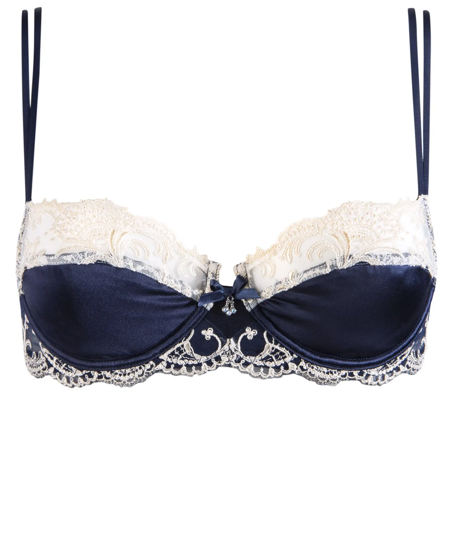 Splendeur Soie Navy Half Cup Bra