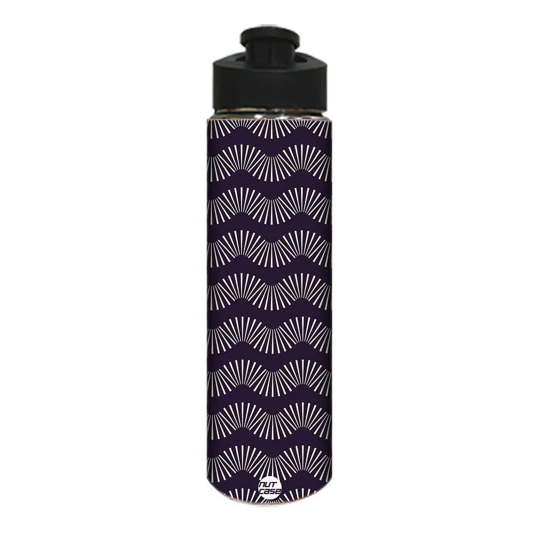 Stainless Steel Sipper Bottle -  Retro Circle Pattern