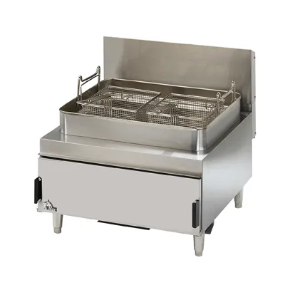 Star 630FF Countertop Gas Fryer - (1) 30 lb Vat, Twin Baskets, Natural Gas