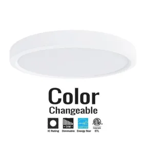 Surface Mount (Round) (5in, 7in, 9in, 12in) 3CCT SWITCHABLE (3000K/4000K/5000K) Dimmable