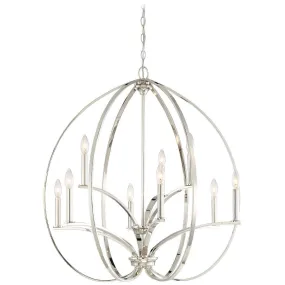 Tilbury 30 in. 9 Lights Chandelier Polished Nickel finish