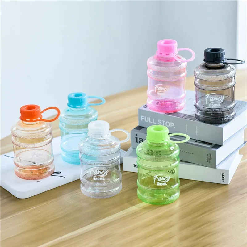 Trendy Mini Bucket Water Cup - Creative Plastic Milk Tea Cup