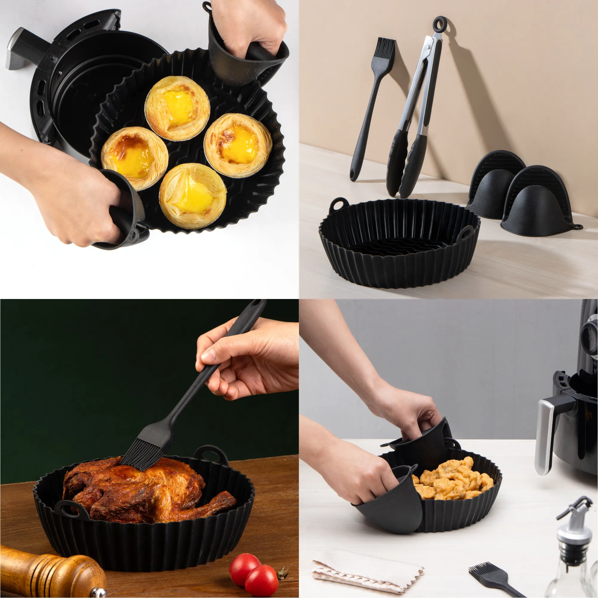 Uber Appliance Air fryer silicone liner reusable 4-7 Qt kit