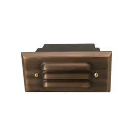 Unique - VO5L-12-L2 - Voyager5 Louver Solid Brass Housing Weathered Brass 2W 3000K LED