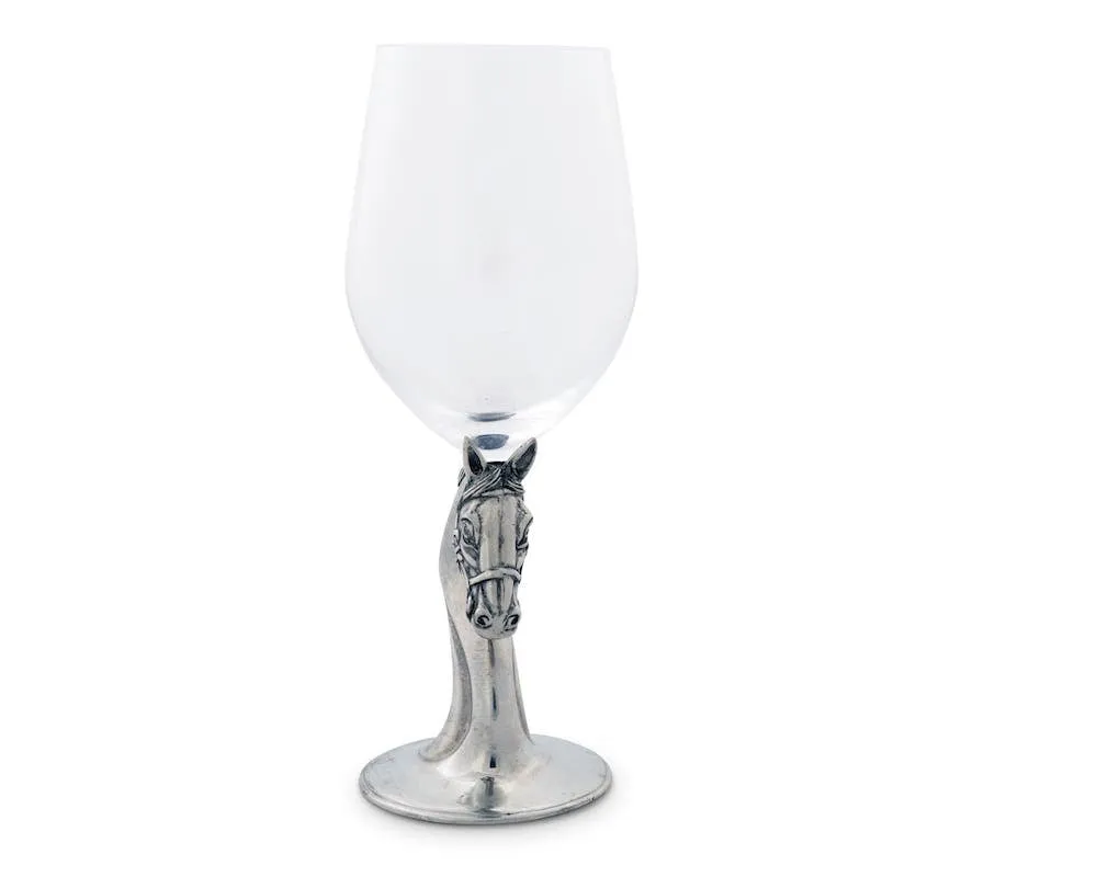 Vagabond House Horse Head Wine Glass H444EQ SS24