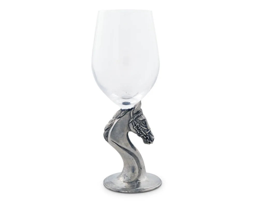 Vagabond House Horse Head Wine Glass H444EQ SS24