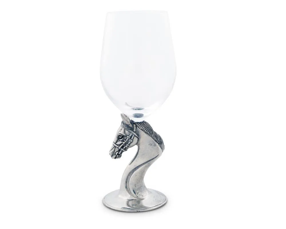 Vagabond House Horse Head Wine Glass H444EQ SS24