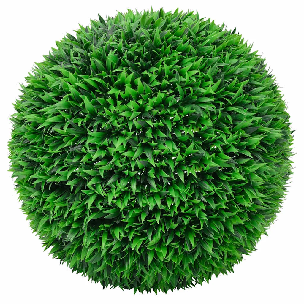 vidaXL Artificial Boxwood Balls with LED Lights 2 pcs Green 55 cm