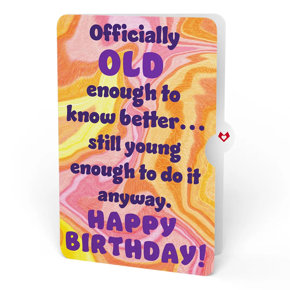 Vintage Wine Birthday Pop-Up Card and Old Enough Young Enough Sentiment Set