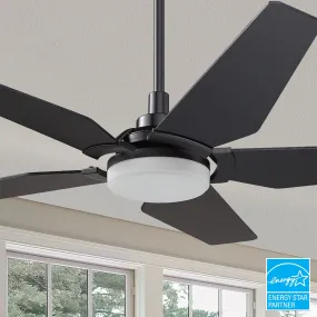 Voyager Outdoor Smart Ceiling Fan with Dimmable LED Light Remote 52"