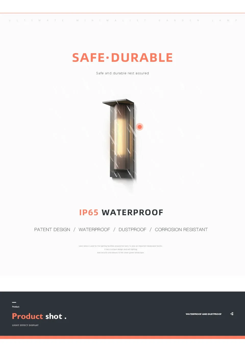 VZ Kari - Solar Garden IP65 Waterproof Porch Light Villa Loft Balcony