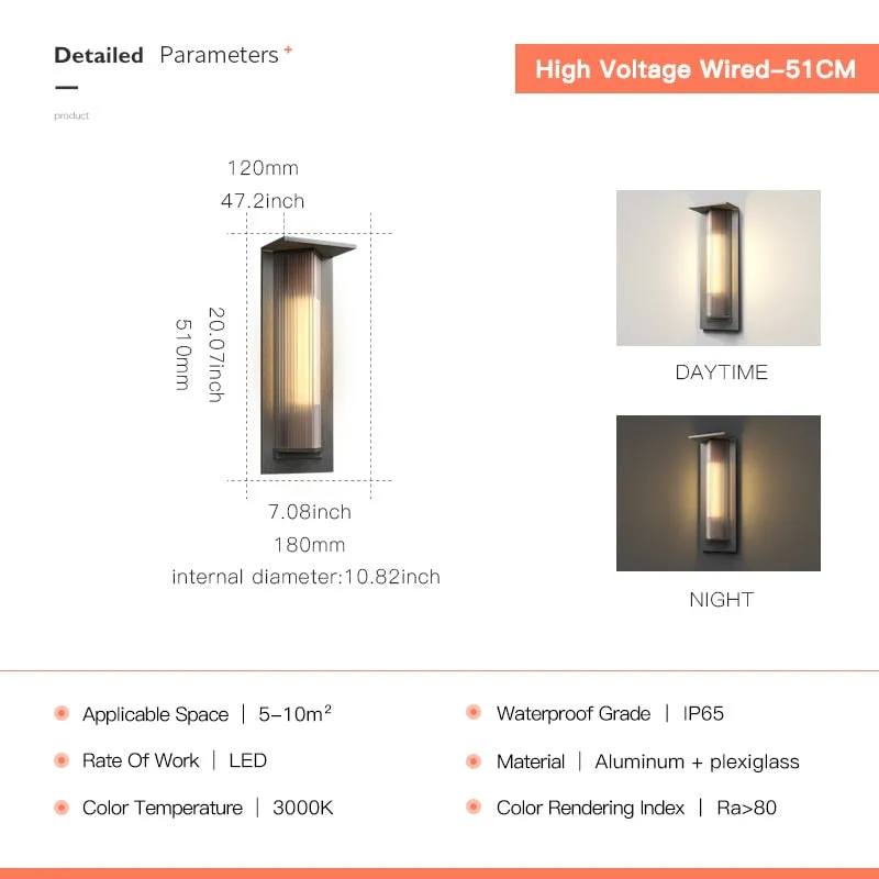 VZ Kari - Solar Garden IP65 Waterproof Porch Light Villa Loft Balcony